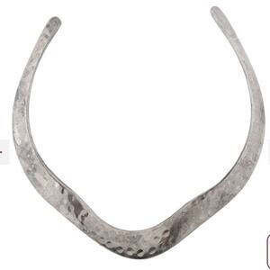 Silver Choker Necklace, Neck Band, Hasli, Collar Cuff Pattern, Bohemian Tribal